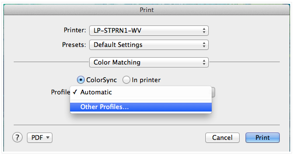how to change printer preferences mac black and white