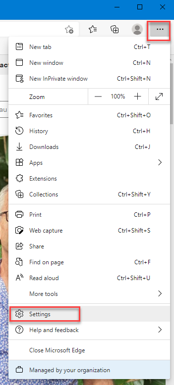 clear cache in edge