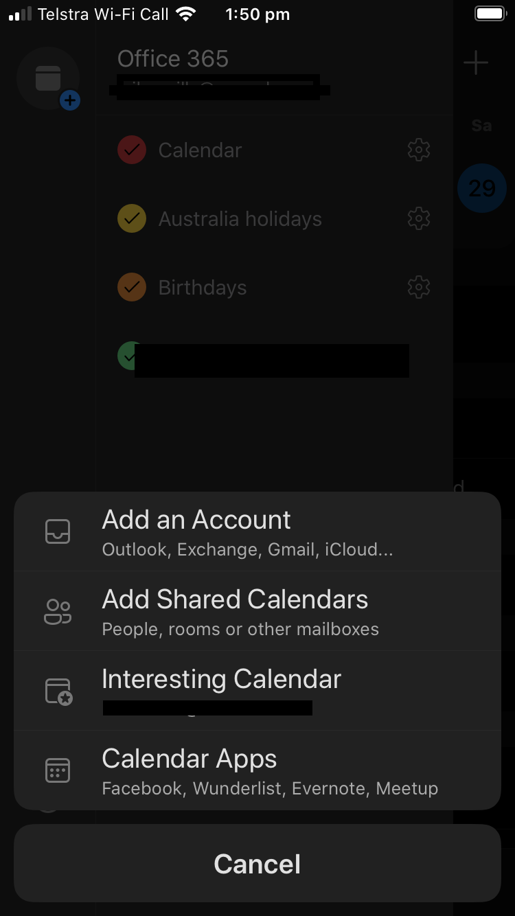 How to add the University Calendar to a Mobile Device using Outlook