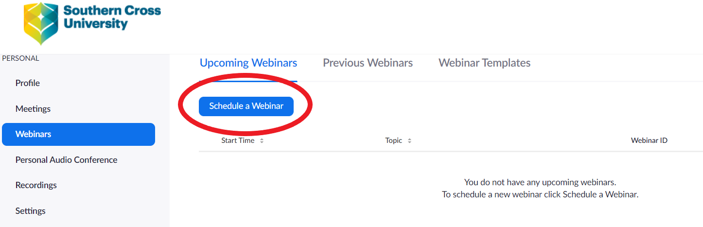 setting up a zoom webinar