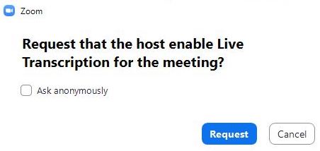 Live transcribe Zoom meetings